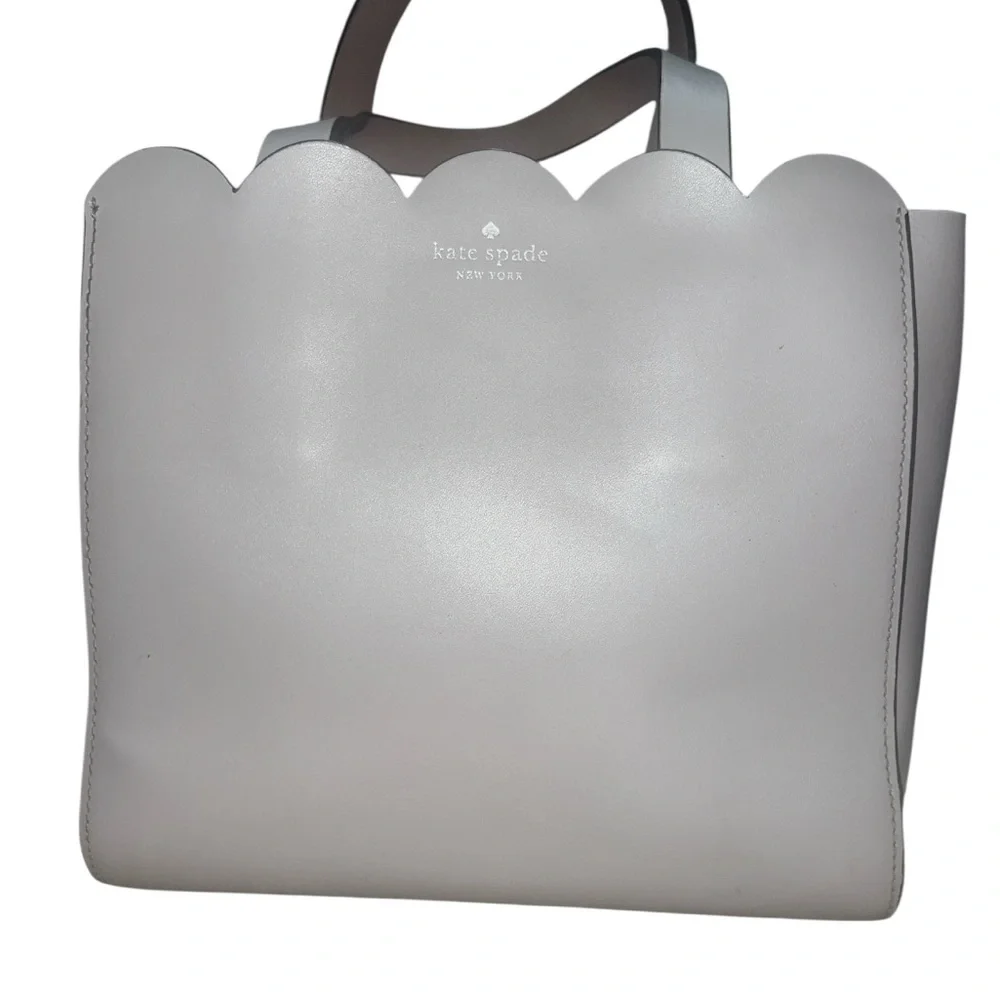 Kate Spade lavender & Gray Scalloped Tote - Picture 1 of 5